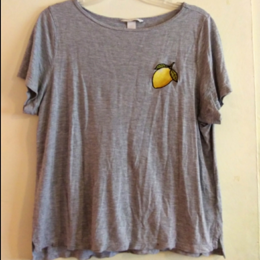 Lemon embroidered Tee